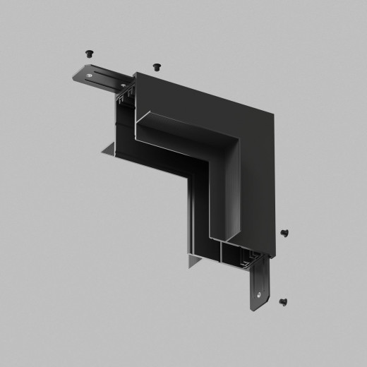 Коннектор L-образный стена-потолок Denkirs Smart Hide TR2118-BK