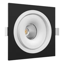 Встраиваемый поворотный светодиодный светильник MJ1006 SQ Black-White 4000K