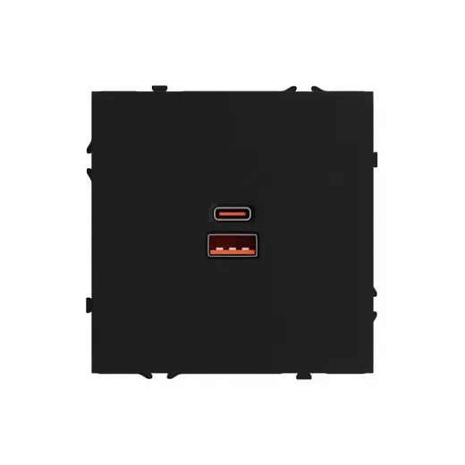 USB зарядное устройство типа A+С USB Socket A+C 65W Black