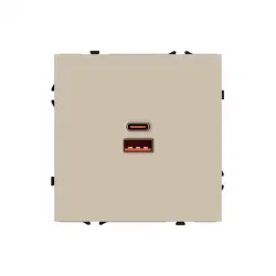USB зарядное устройство типа A+С USB Socket A+C 65W Cashmere